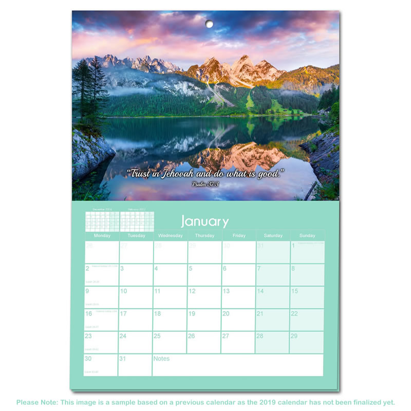 2019 Theocratic Wall Calendar Jehovah s Witness Theocratic Ministry 2019 Theocratic Wall Calendar Jehovah s Witness Theocratic Ministry